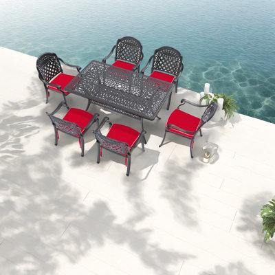 Ensemble de salle à manger en aluminium coulé peu encombrant, style moderne pour le divertissement à domicile