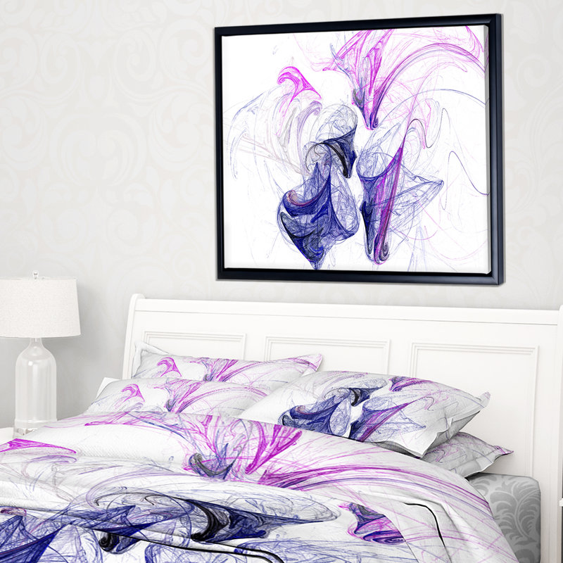 « color fumée purple », reproduction d’impression sur toile tendue encadrée, H 30 po x l 40 po x P 1,5 po