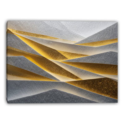 Golden Ridges Wrapped Canvas Wall Art