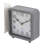 Modern & Contemporary Analog Metal Quartz Movement / Crystal Tabletop Clock in Black/White/Gray