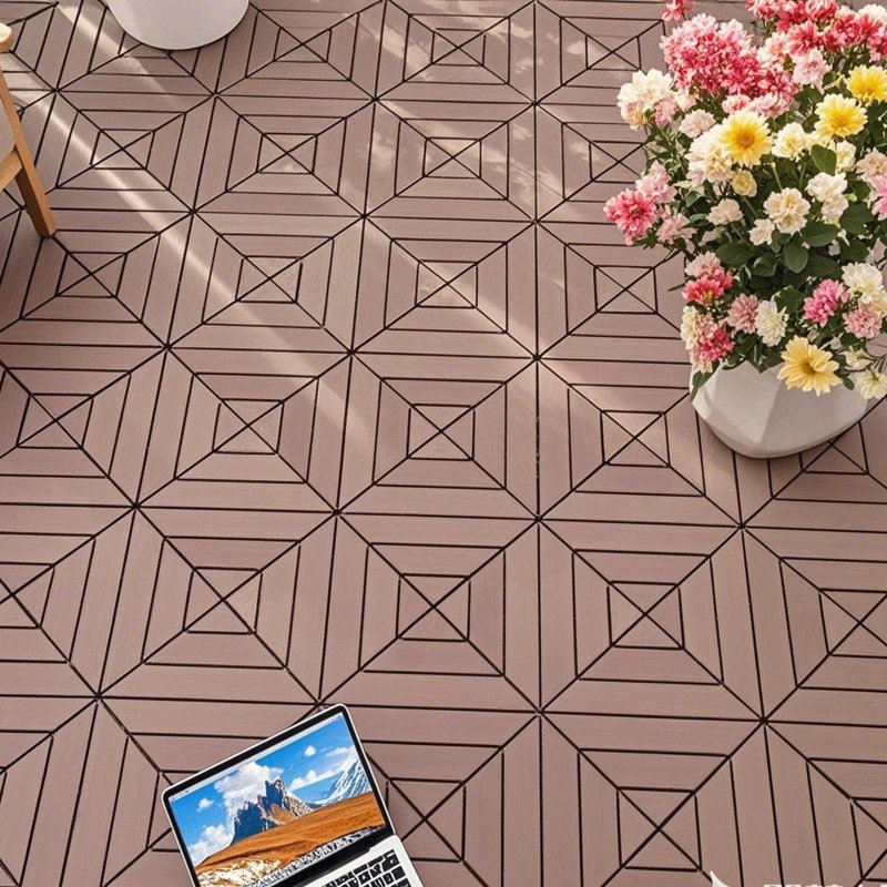 Paquet de 44 carreaux de terrasse, Brun