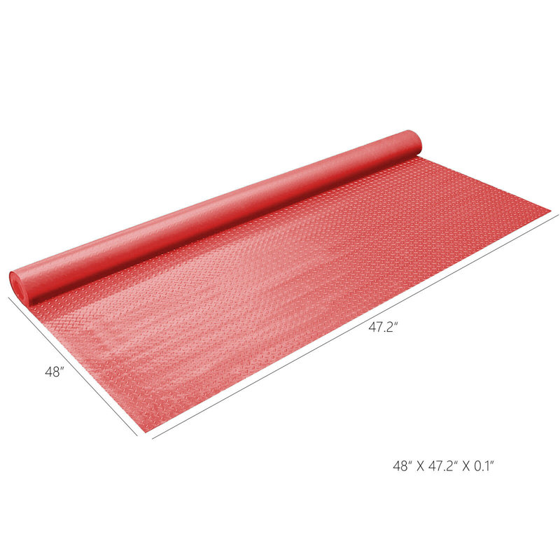 Tapis de garage rouge, L 3,9 pi x L 4 pi