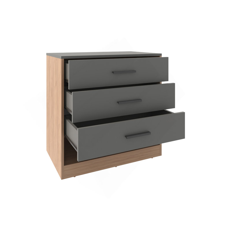 Commode Fraser, gris mat / macadamia