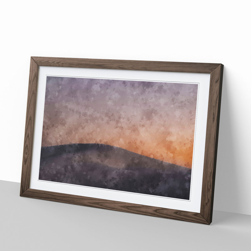 White Sand Desert - Picture Frame Painting, 36cm H x 48cm W x 2cm D, Walnut Framed