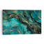 Golden Teal Abstract Waves Abstract Contemporary Wall Art Print by Andrea Haase - Print-1771347940