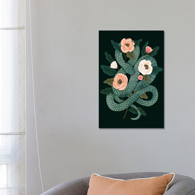 Skull & Snake I by Victoria Barnes - Gallery-Wrapped Canvas Giclée on Canvas, Canvas, 66.04 cm H x 45.72 cm W x 1.91 cm D