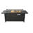 57 In Propane Fire Pit Table, 50000BTU, Retangular Outdoor Gas Fire Pit Table, Firepit Table With Lid & Wind Guard, ETL Certification, For Garden Backyard Deck Patio Camping Party-2069872828