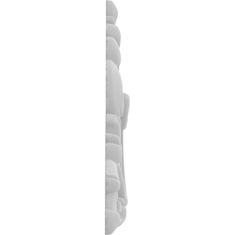 Rosette Edgerton, H 7 po x l 7 po x P 0,75 po