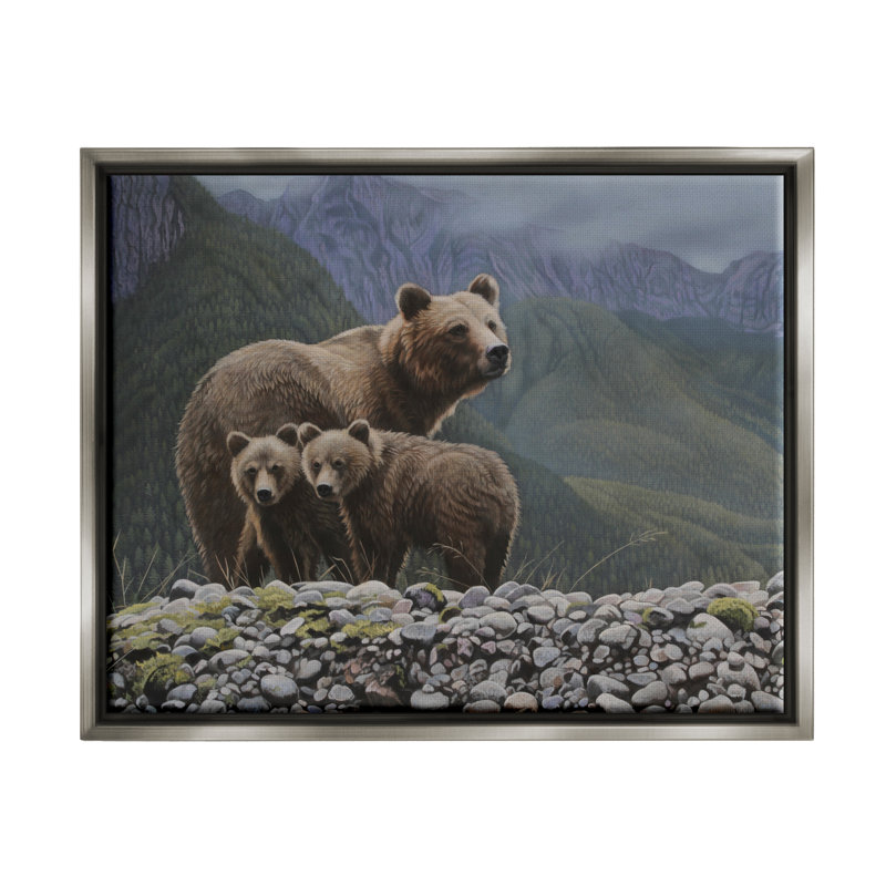 «Stupell Industries Bear Family», art de la giclée par Clinton Jammer, H 17 po x l 21 po x P 1,7 po