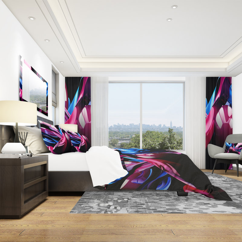 What Do You See - Ensemble de housse de couette abstrait - Polyester en microfibre