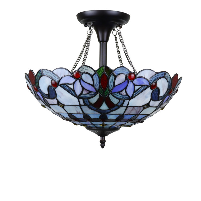 Plafonnier semi-encastré 2 lumières 16 po