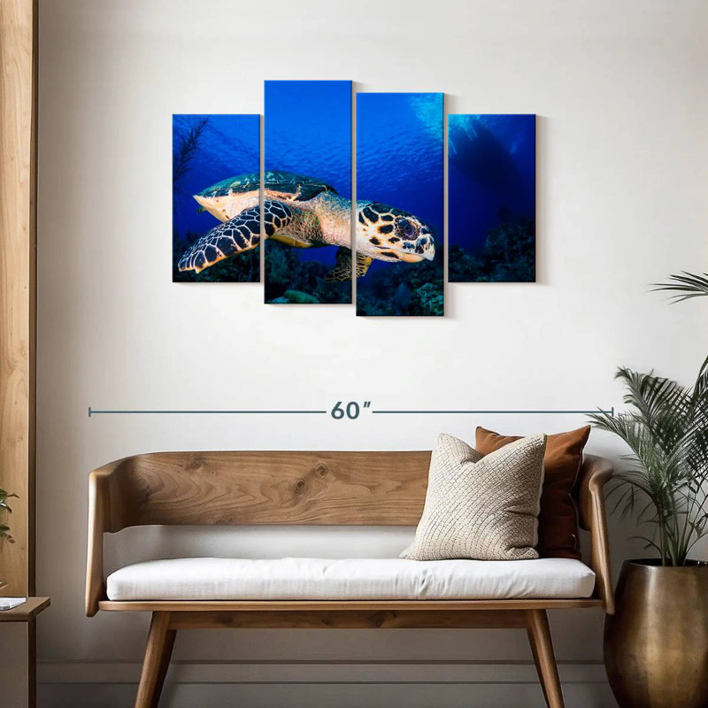 Brampt Underwater Hawksbill Turtle, 27" H x 43" W