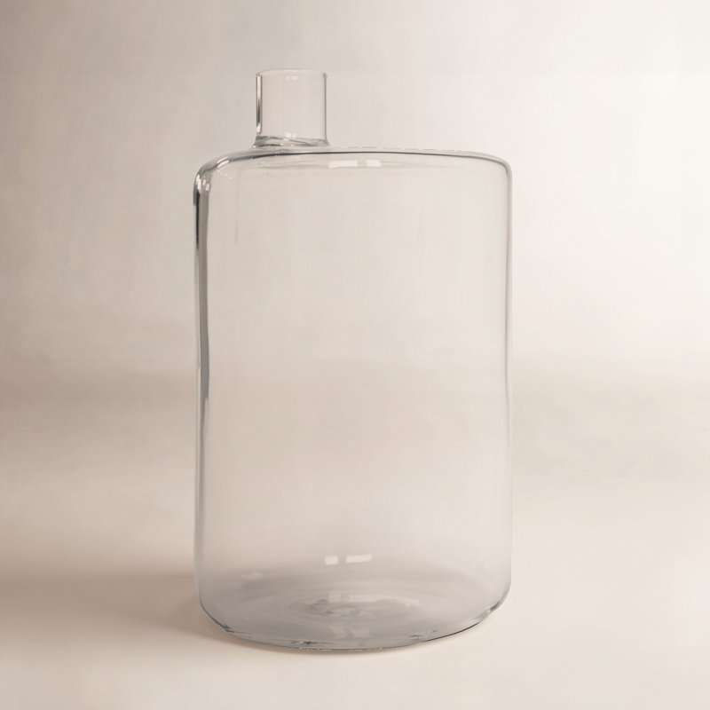Juhani Glass Table Vase, 4.72" H x 2.76" W x 2.76" D