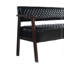 Banc en similicuir avec accoudoirs en bois-64939981