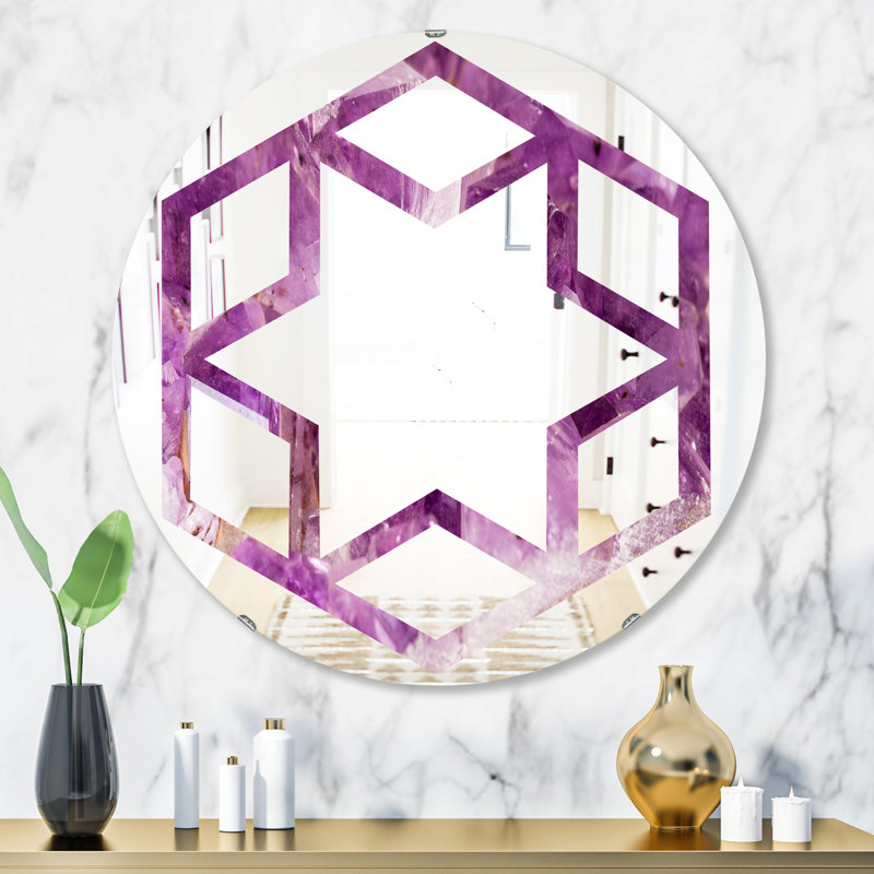 Miroir mural Hexagon Star Macro Eclectic, H 23,6 po x l 23,6 po