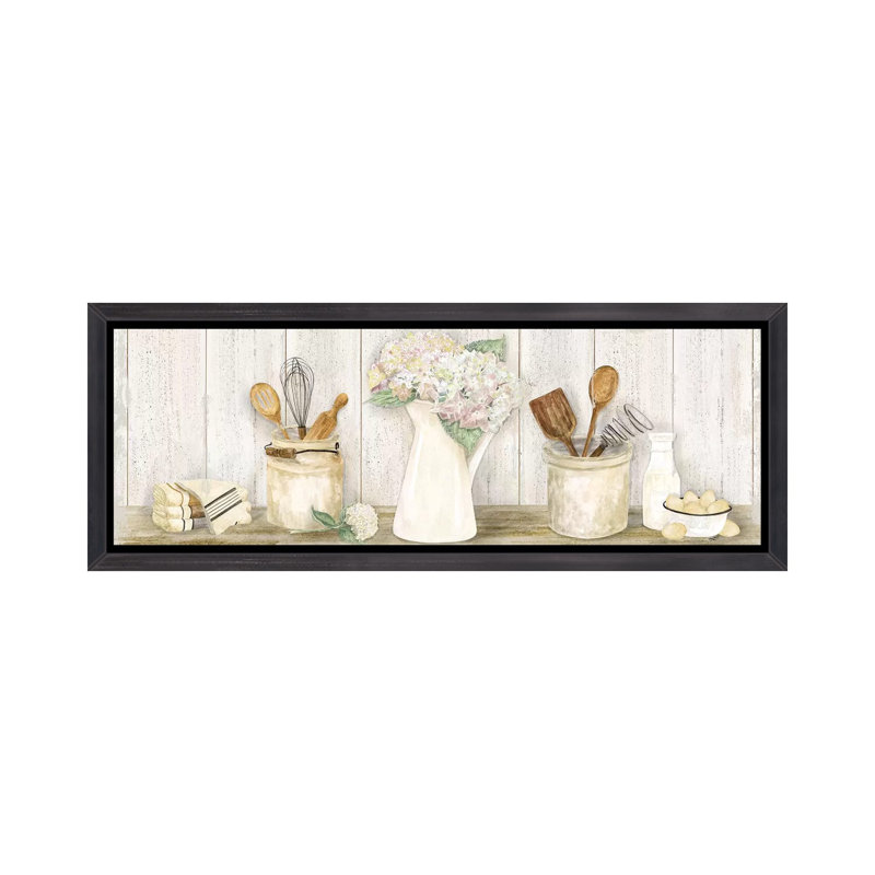 Panneau de cuisine rétro par Tara Reed, impression d'art graphique panoramique, H 24 po x l 72 po x P 1,5 po