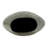 9.5x5.5x12" Aluminum Layered Chisel Oval Vase