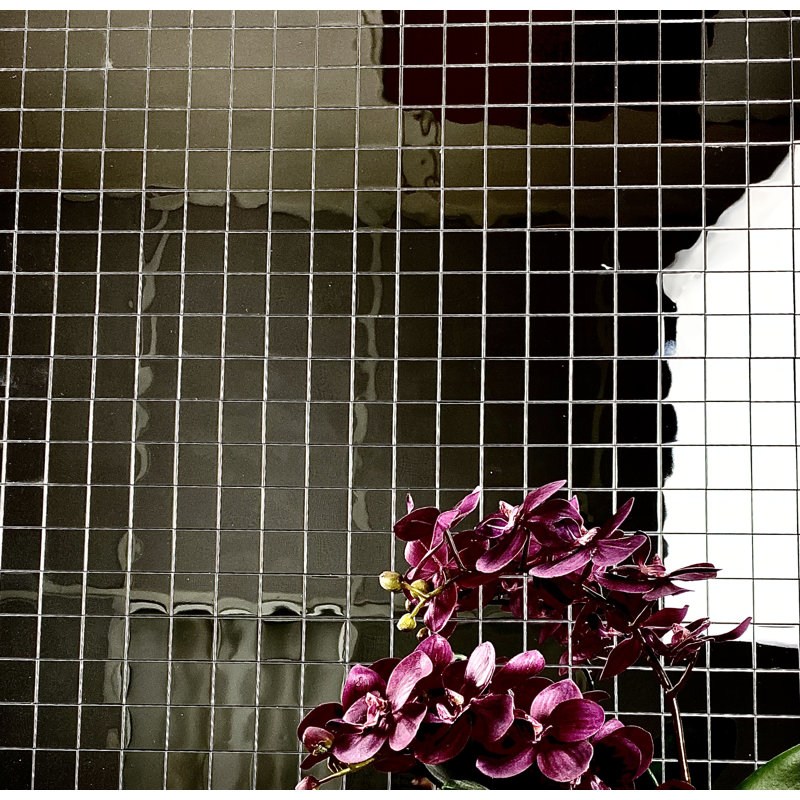 Carreau de mosaïque auto-adhésif en métal 12 po x 12 po