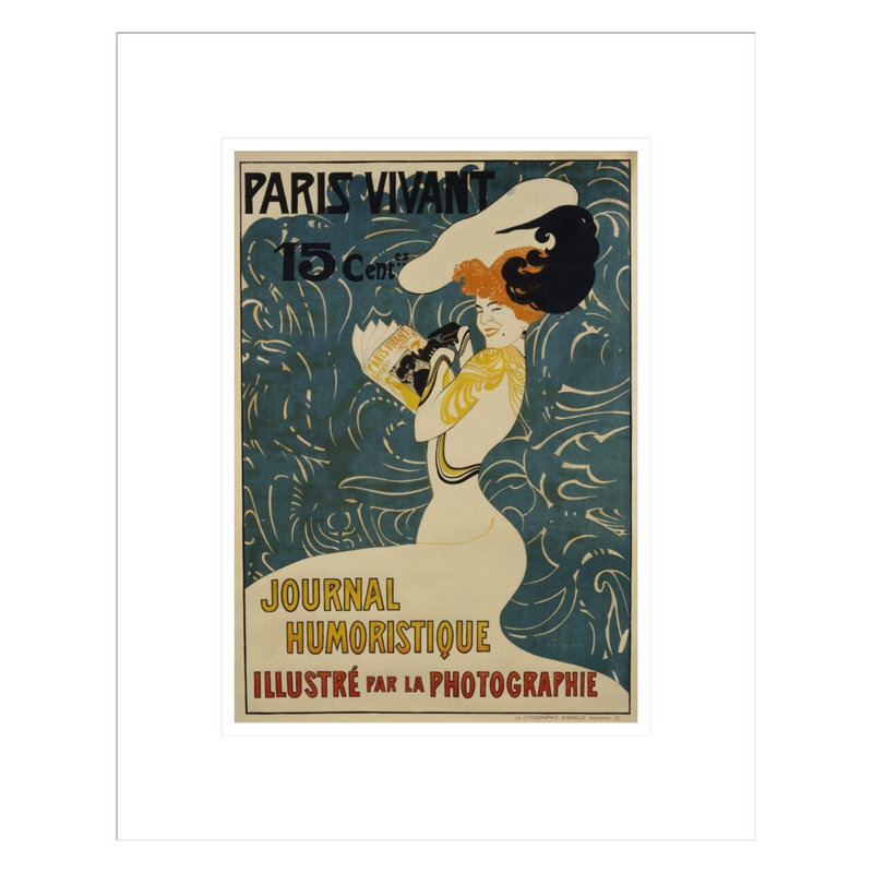 «Paris Vivant» par Edmond Marie Petitjean, reproduction sur toile, H 16,75 po x l 13,5 po