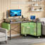 L-Shaped Metal Base Computer Desk