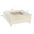 Table basse Austin Allen James - carrée - revêtement crème avec pieds en acrylique transparent