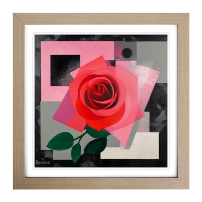 Rose Suprematism No.5 - Framed Print