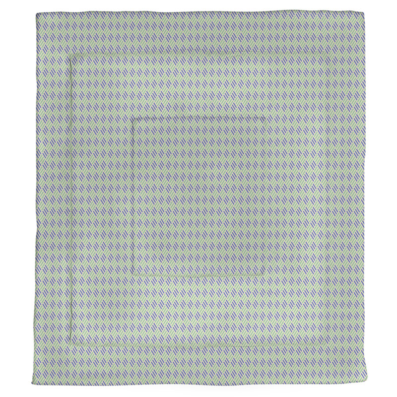 Édredon réversible simple Katelyn Elizabeth, Édredon simple TG, Vert / bleu clair