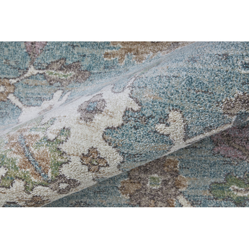 Odis Transitional Floral & Botanical Area Rug, Rectangle 6'4" x 9'2"