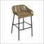 Ensemble de 2 tabourets de bar à pousser à l'extérieur