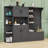 Versatile Hall Tree Combination with Storage Shelves, Hooks, Shoe Bench and Cabinet-1188616339