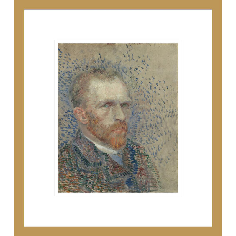 Autoportrait par Vincent van Gogh, impression par estampe numérique encadrée, H 15,68 po x l 13,75 po