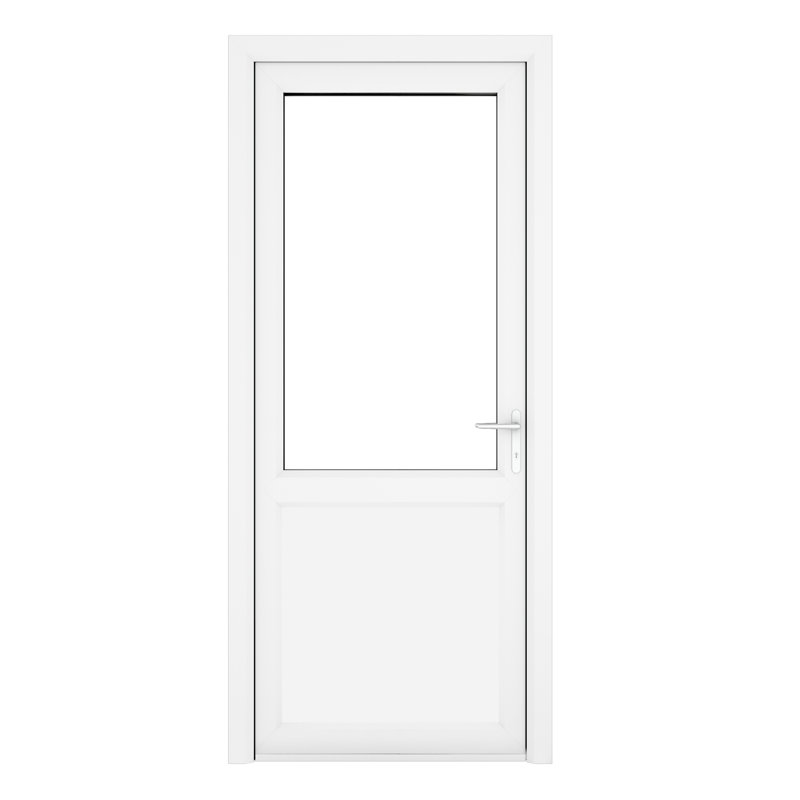 Upvc Single Door, 209cm H x 89cm W x 7cm D, Left Hand/Inswing