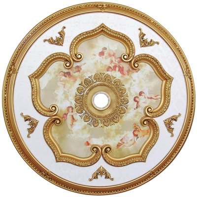 Médaillon de plafond rond ange