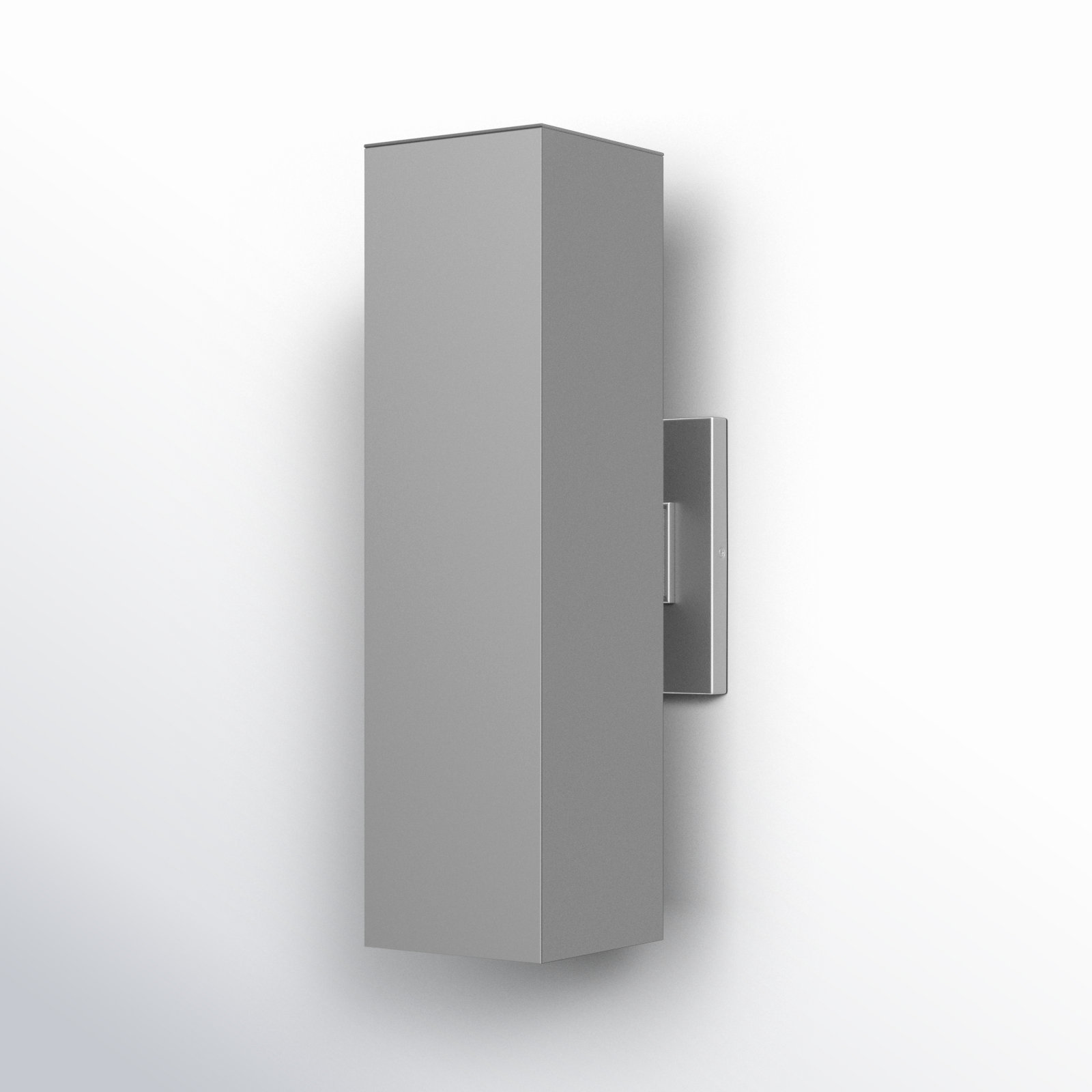 Dyer 2-Light Outdoor Armed Sconce, Painted Brushed Nickel, 18.5" H x 5" W x 5" D, No