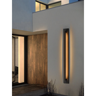 Black Modern Outdoor Led Wall Sconce