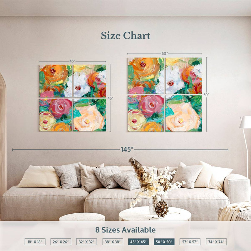 Avery Spring Bright Medley, 50" H x 50" W