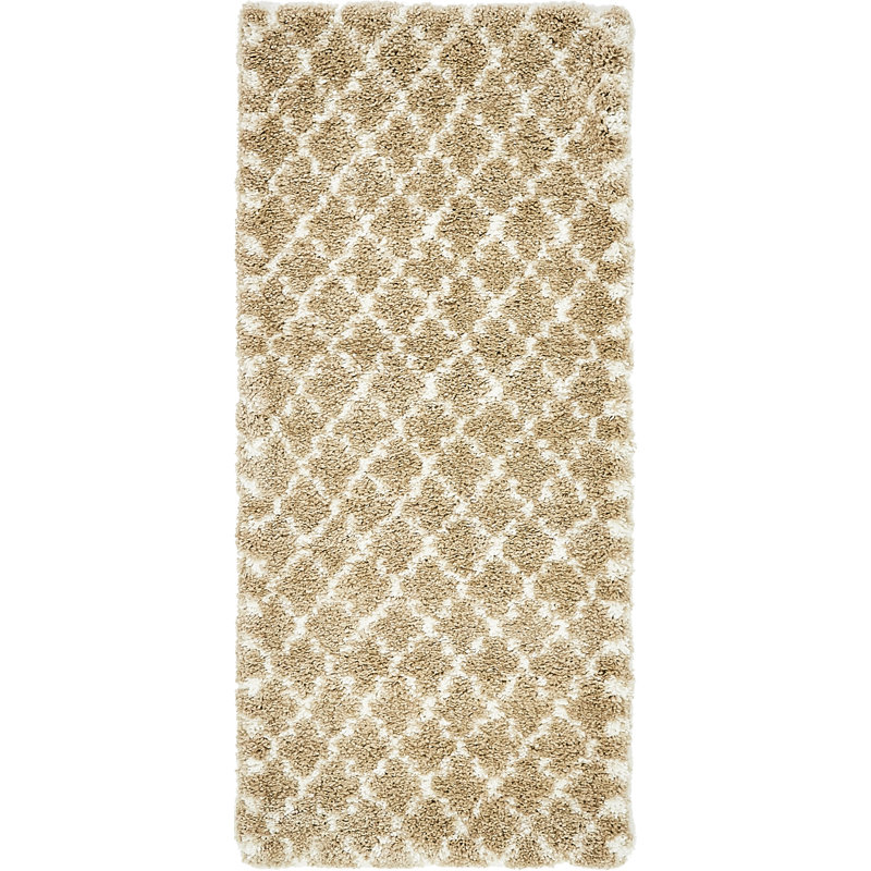 Geometric Shag Area Rug, Runner 79 x 183cm