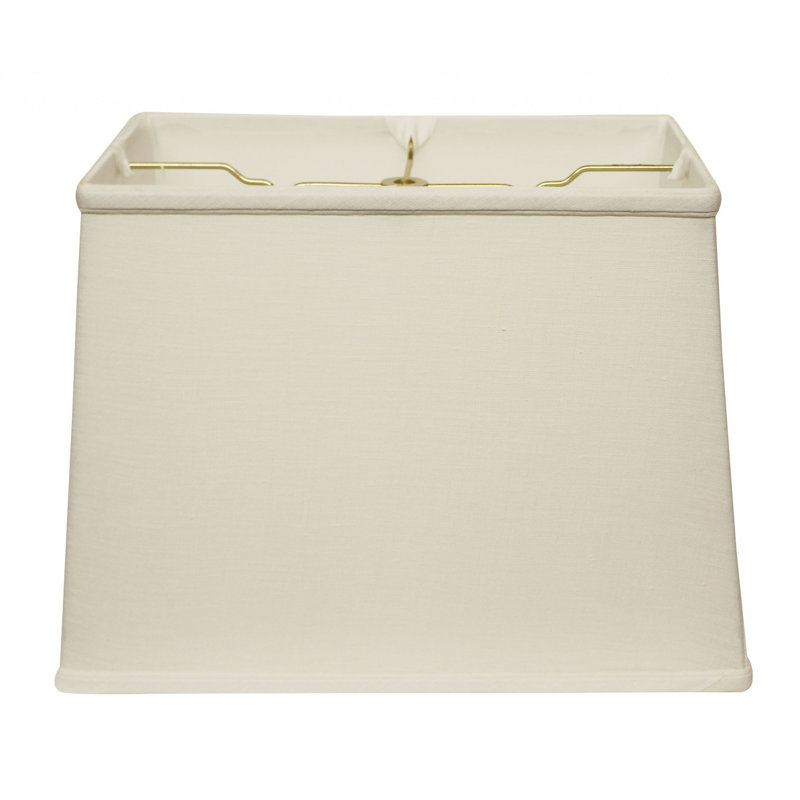 Abat-jour rectangulaire en lin 16 po, Blanc
