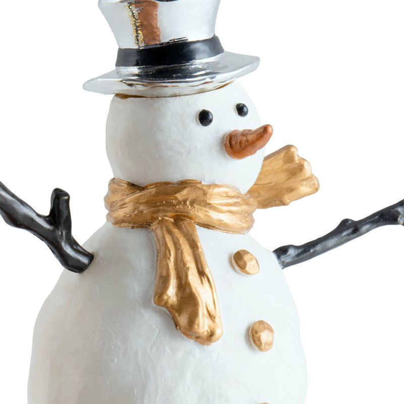Snowman 5.5'' Handmade Ceramic / Porcelain Snowmen Hanging Figurine Ornament