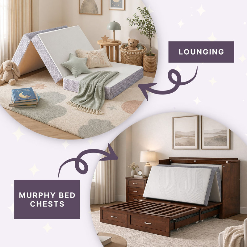  CoolSoft Memory Foam Folding Mattress, Twin, 6"