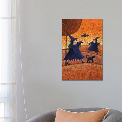 Halloween Witches 1 Piece Wrapped Canvas Painting