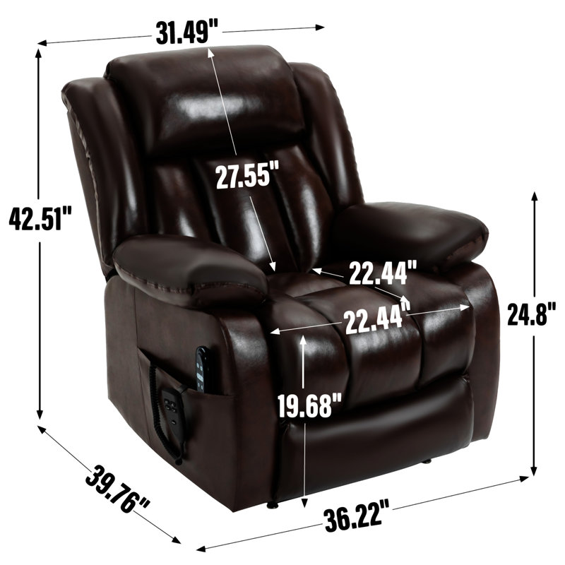 Fauteuil de massage Jaylene, Brun