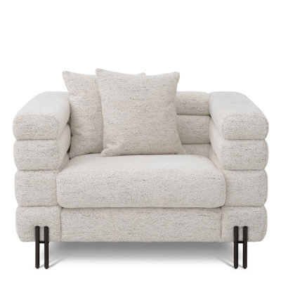 Chair York Seashell Off-White Bronze Finish