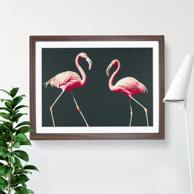Shining Flamingos - Framed Print