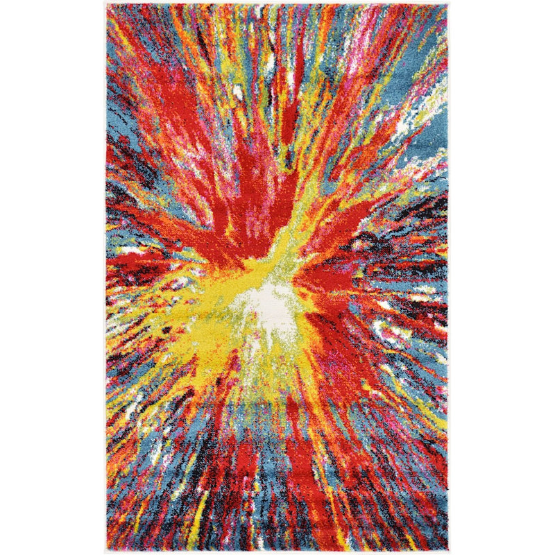Tanguay Abstract Indoor Rug, Rectangle 3'3" x 5'3"