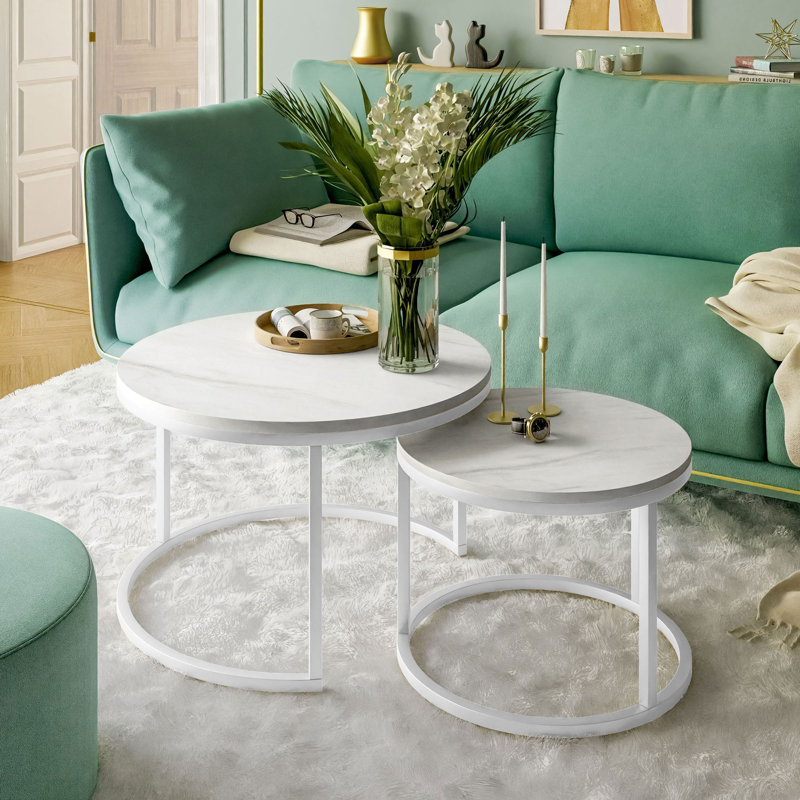 Halea Coffee Table Set, White