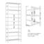 Whitley 161cm H x 60cm W Solid Wood Etagere Bookcase-157060822
