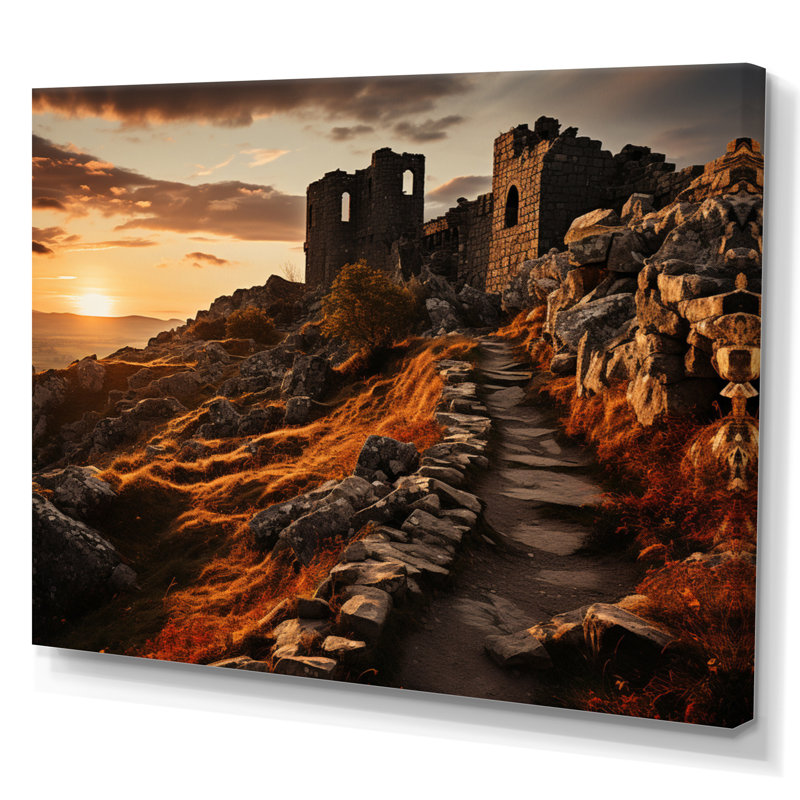 " Ireland Whispers Of History Castle I ", H 12 po x l 20 po, Toile tendue
