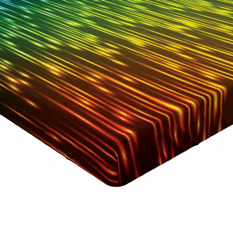 Microfiber Abstract Fitted Sheet, Twin Fitted Sheet