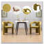 Fauteuil de cuisine en velours rembourré-308422386
